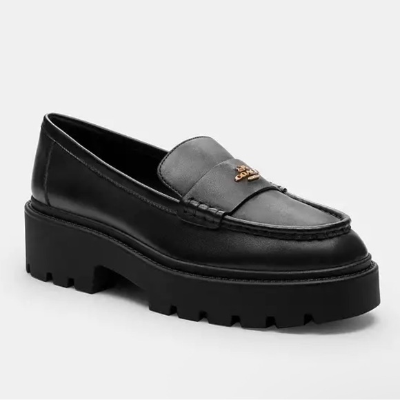 Coach Shoes - Coach Black Chunky Loafers